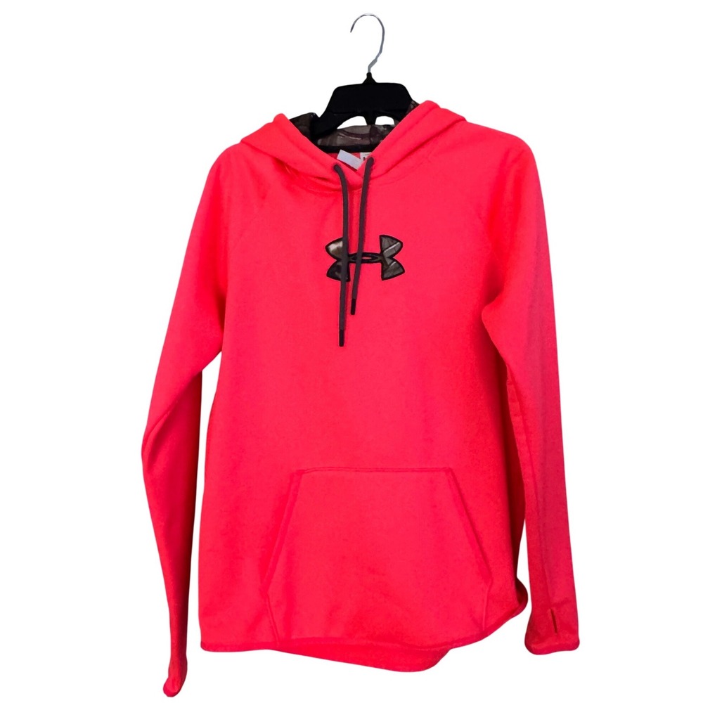 Under Armour Womens  Storm Caliber‎ Realtree Camo Melon Logo Hoodie NWOT